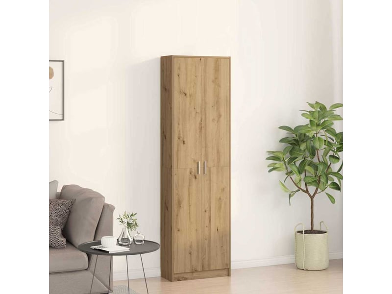  Armoire chambre, armoire de rangement chêne artisanal 55x25x189 cm bois d'ingénierie  - Conforama D