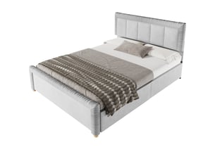 Lit coffre 140x200 cm    coloris gris