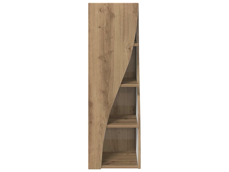  Meuble d'angle, meuble de rangement salon 32x32x102cm bois d'ingénierie chêne artisanal  - Conforama E