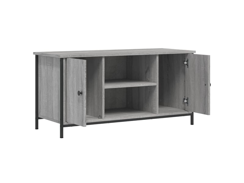  Meuble tv - banc tv - meuble de rangement sonoma gris 100x40x50 cm bois d'ingénierie  - Conforama E