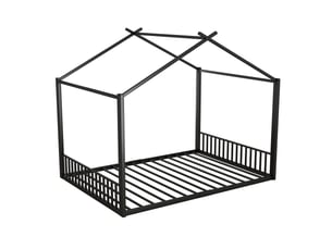 Lit cabane 140x200 cm BEAOK   coloris noir
