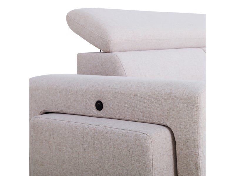 Canapé d'angle beige convertible 4 place OLYMPE - Conforama S