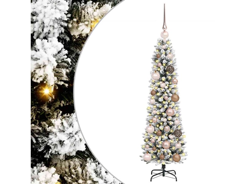  Sapin de noël - arbre de noël artificiel blanc 120 cm pvc, métal et plastique  - Conforama A