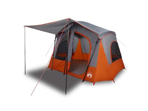 Tente de camping de cabine 5 personnes gris orange imperméable