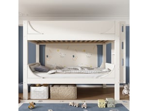 Lit superposé 90x200 cm <strong>OXEZA</strong>  <strong></strong> coloris blanc