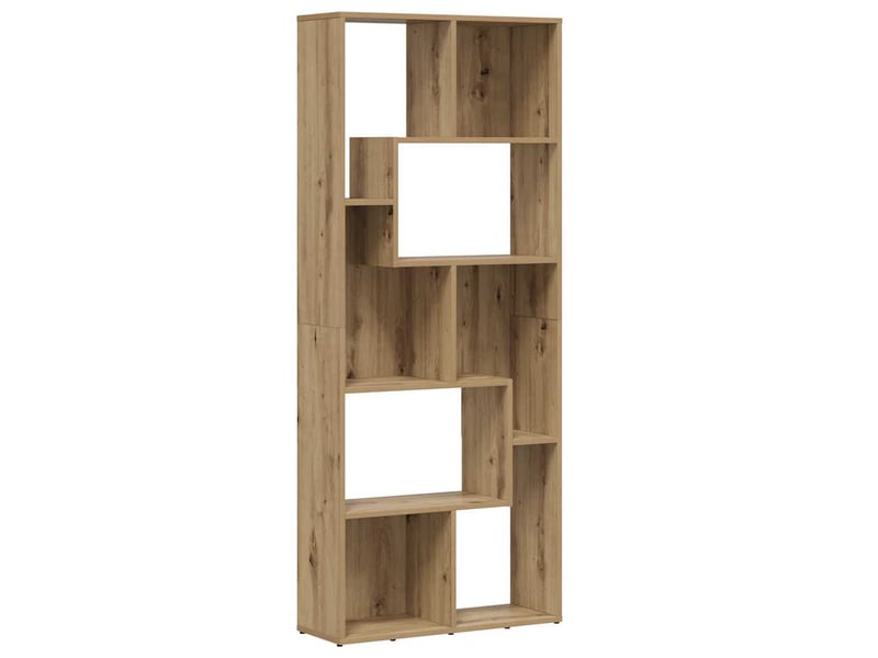  Bibliothèque, armoire à livres artisan chêne 67x24x161 cm bois d'ingénierie  - Conforama A
