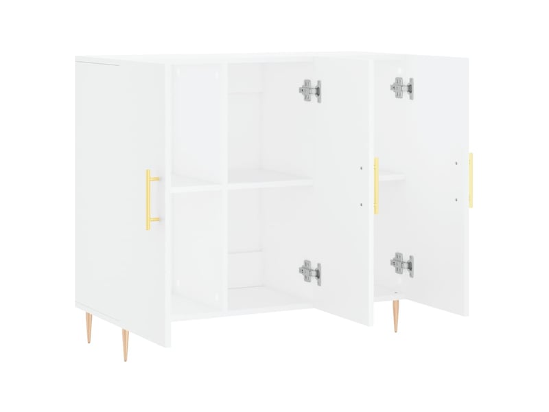  Buffet - bahut - meuble de rangement blanc 90x34x80 cm bois d'ingénierie  - Conforama C