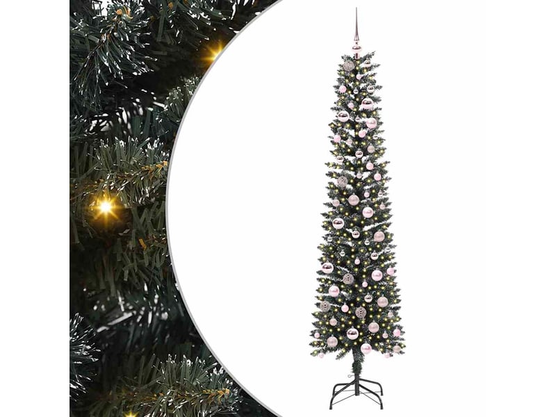  Sapin de noël - arbre de noël artificiel vert 210 cm pvc, plastique et acier  - Conforama A