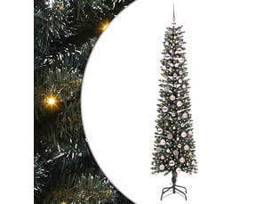 Sapin de noël - arbre de noël artificiel vert 210 cm pvc, plastique et acier