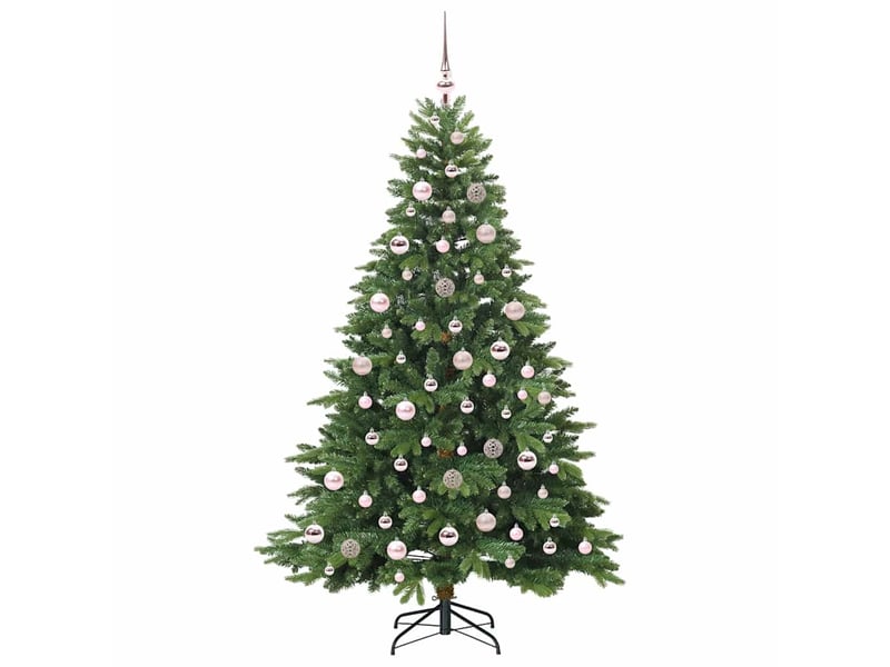 Sapin de noël artificiel, arbre de noël avec 300 led vert 180 cm pe et pvc shl4240 - Conforama D