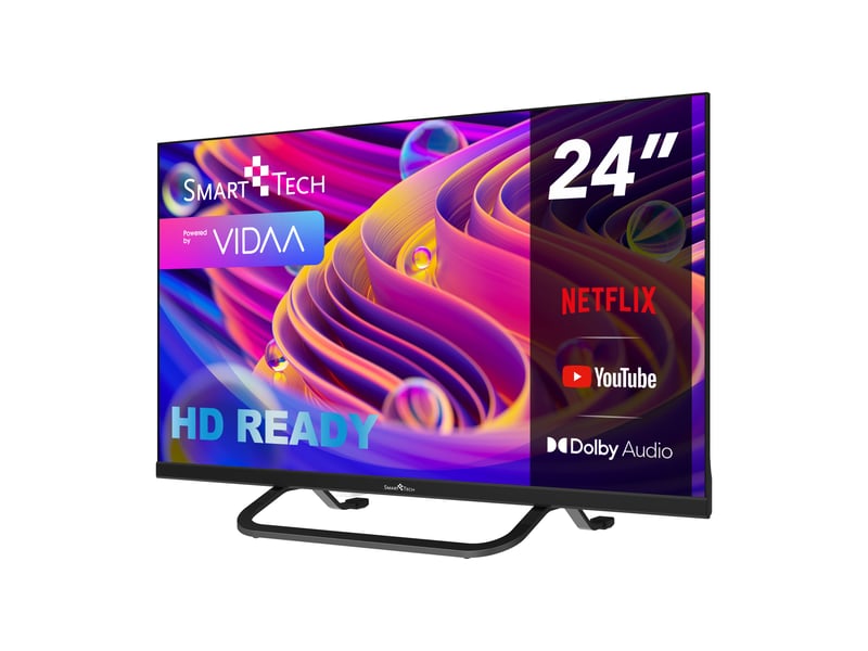  Smart tech tv led hd 24' (60 cm) 24hv02v smart tv vidaa - molotov, netflix, prime video, disney+ 24HV02V - Conforama E