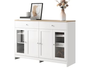 Buffet 4 porte(s)  2 tiroir(s) OKWISH  - 120 cm coloris blanc 