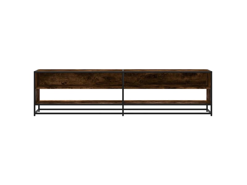  Meuble tv - banc tv - meuble de rangement chêne fumé 180,5x40x46 cm bois d'ingénierie  - Conforama D
