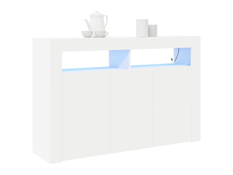Buffet - bahut - meuble de rangement blanc 116 x 30 x 75 cm bois d'ingénierie - Conforama C