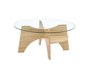 Table basse rond(e) coloris bicolore <strong>MAISENTIEL</strong> <strong></strong> - 80 cmx80 cm
