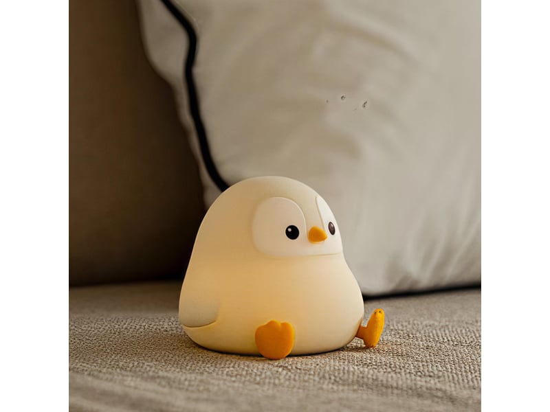  Veilleuse pingouin led en silicone souple, lampe de nuit tactile à intensité réglable, décoration pour chambre d’enfant  - Conforama B