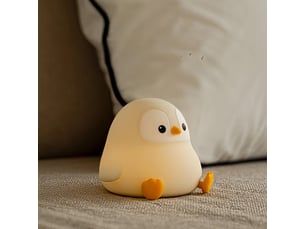 Veilleuse pingouin led en silicone souple, lampe de nuit tactile à intensité réglable, décoration pour chambre d’enfant