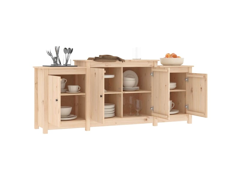  Buffet salon, buffet de rangement 164x37x68 cm bois massif pin  - Conforama D