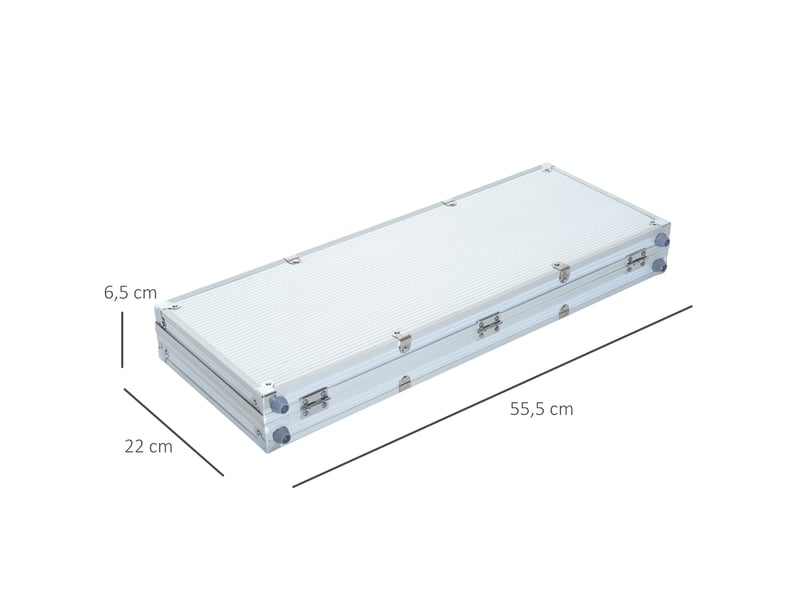  Coffret de poker 500 jetons multicolores, mallette en aluminium 55,5 x 22 x 6,5 cm avec 2 jeux de cartes  - Conforama C