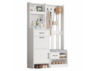 Console 2 tiroir(s)  coloris blanc <strong></strong> <strong></strong> - longueur 110 cm - 110 cm