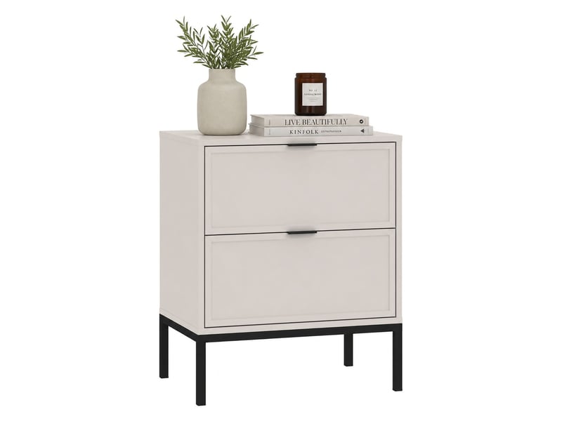  Commode leloline, 2 tiroirs, 50x40x69h cm, beige cashmere Leloline - Conforama A