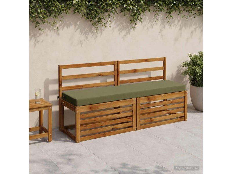 Coussin de banc, coussin d'assise, coussin de canapé soest 100 % polyester vert olive cf53726 - Conforama B