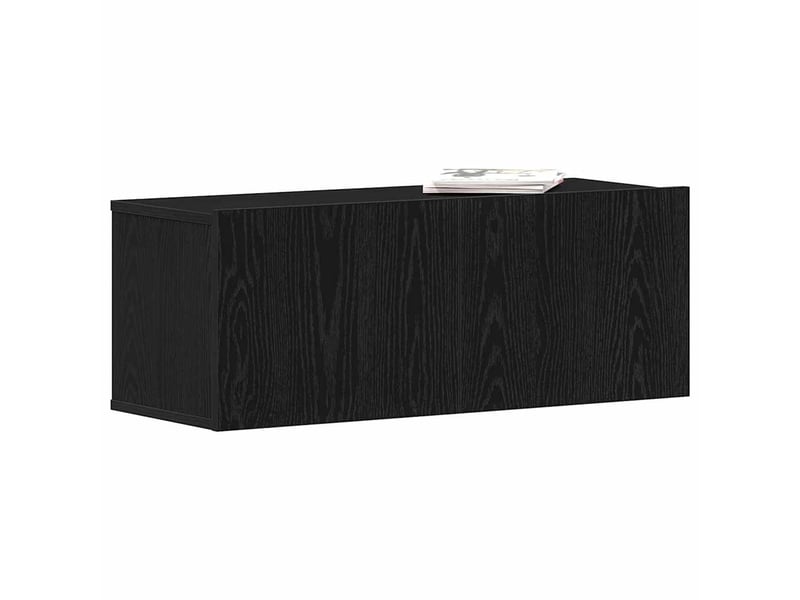  Meuble tv - banc tv - meuble de rangement 80 x 30 x 30 cm chêne noir bois d'ingénierie  - Conforama C