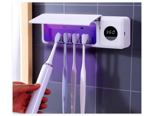 Support mural pour brosse à dents | organiseur mural uvc, affichage numérique, séchage à l'air, accessoires de salle de bain pour , brosse à dents