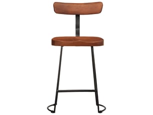 Lot de 2 tabouret de bar, chaise de bar 49x43x79 cm bois de manguier massif