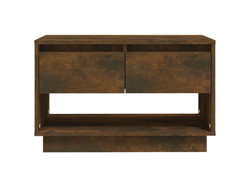  Meuble tv - banc tv - meuble de rangement chêne fumé 70x41x44 cm bois d'ingénierie  - Conforama E