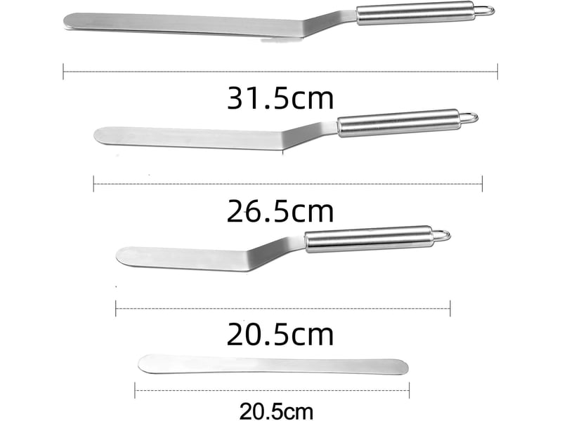 Spatule de pâtisserie anglaise en acier inoxydable – argentée - Conforama B