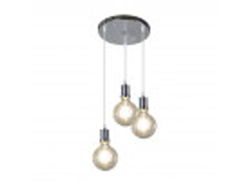  Fabrilamp prisco, lampe, moderne, 3 x e27, chromé, 36-118 x 36 x 36 cm 167183020 - Conforama D