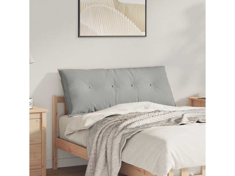  Coussin de dos, coussin de dossier gris clair 120 x 50 cm tissu en microfibre cf54649  - Conforama B