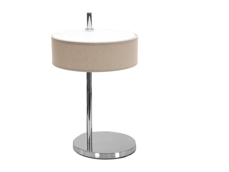  Lampe à poser fabrilamp haiti e14 coloris chromé pierre 37 x 22 x 26 cm 051971015 - Conforama C
