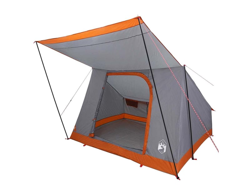  Tente de camping 4 personne gris et orange taffetas imperméable shl32958  - Conforama A
