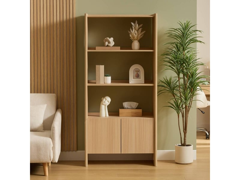 Bibliothèque john rectangulaire 85x180cm beige JOHN - Conforama B