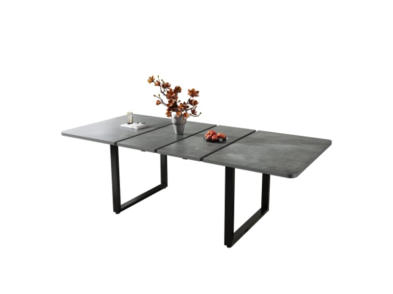 Table extensible rectangulaire 3 longueurs 140180220 x 80 cm – 6 à 10 pers – pieds métal gris – salle à mangercuisine - Conforama A