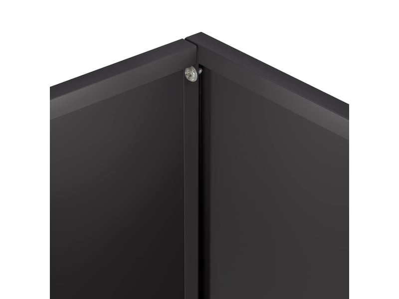  Jardinière - cache-pot de jardin noir 50 x 40 x 50 cm acier laminé à froid  - Conforama E