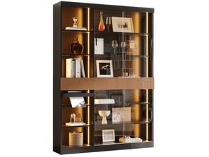 Vitrine coloris bicolore 6 étagère(s) MODFU  - 120 cmx180 cm