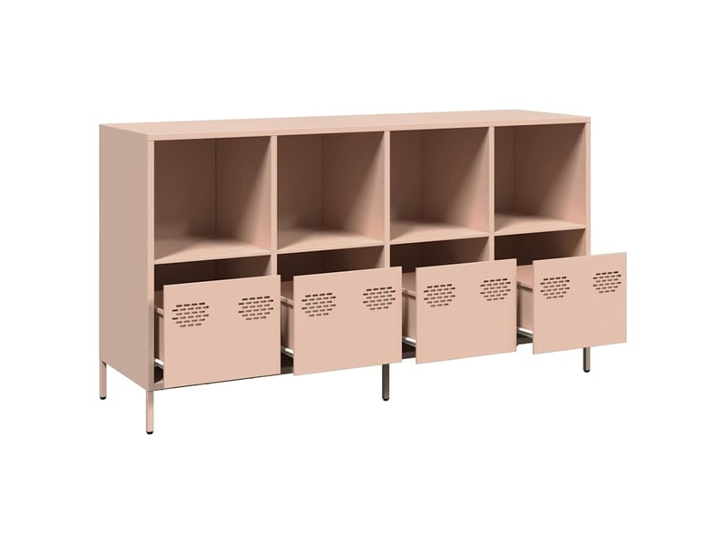  Buffet - bahut - meuble de rangement rose 135x39x73,5 cm acier laminé à froid  - Conforama D