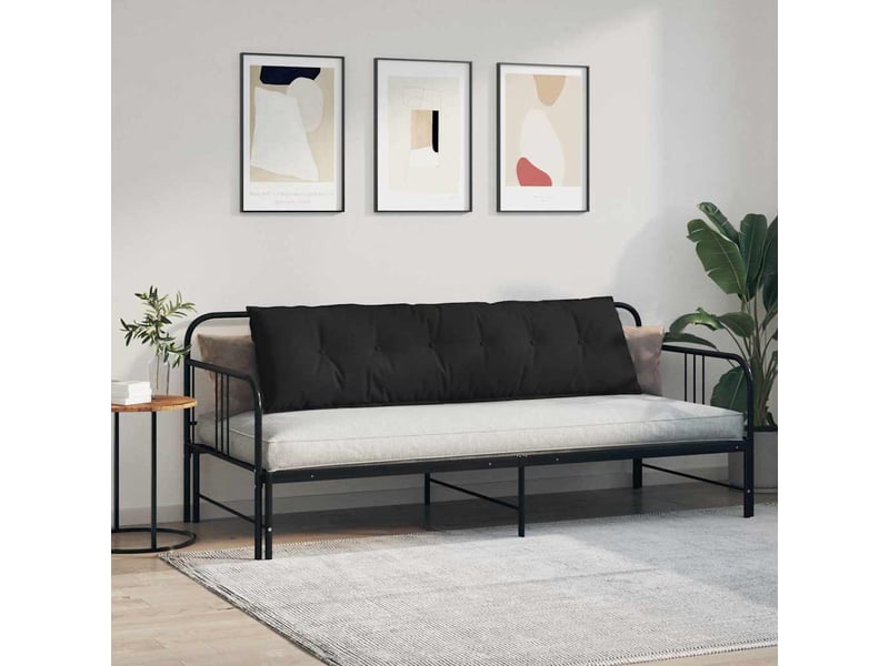  Coussin de dos, coussin de dossier noir 180 x 50 cm tissu en microfibre cf54830  - Conforama D