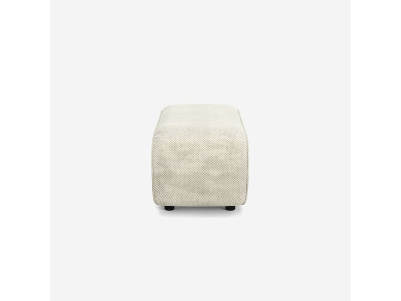 Pouf repose-pieds modulable en velours pour salon moderne gardena - crème  - Conforama C