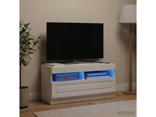 Meuble tv coloris blanc 1 cm <strong></strong> <strong></strong>
