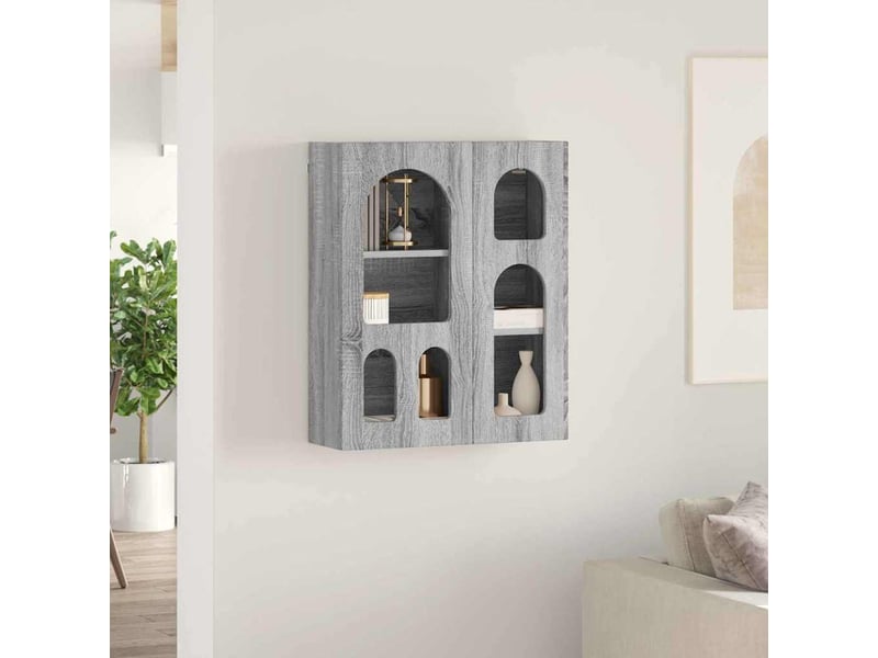  Armoire suspendue, meuble de rangement elst sonoma gris 59x20x71,5 cm  - Conforama D