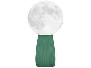 Lampe de table en forme de lune, 3 couleurs et 10 niveaux de luminosité, en abs, ø15 x 28 cm, blanc et vert foncé