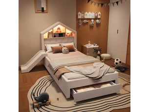 Lit combiné 90x200 cm <strong>ELVMI</strong>  <strong></strong> coloris beige