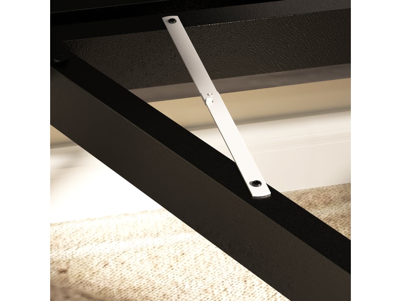  Table pliable 6 personnes - table à rabat mobile 6 roulettes - acier noir effet bois gris  - Conforama D