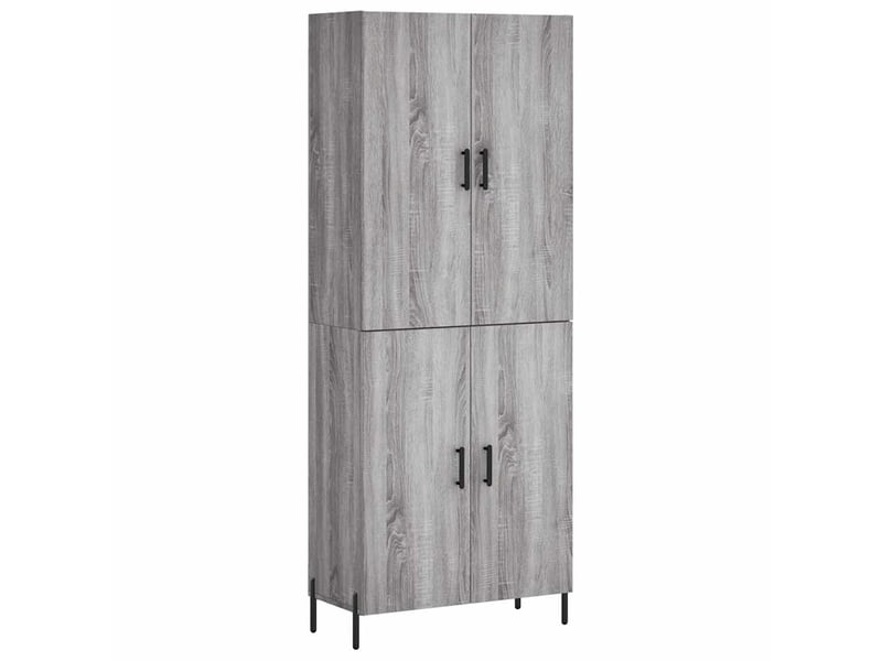  Buffet haut - bahut - meuble de rangement sonoma gris 69,5x34x180 cm bois d'ingénierie  - Conforama A