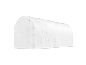 Serre tunnel 500 x 200 x 205 cm, serre de jardin avec porte enroulable et 8 fenêtres, bâche en polyéthylène 140 gm² blanche