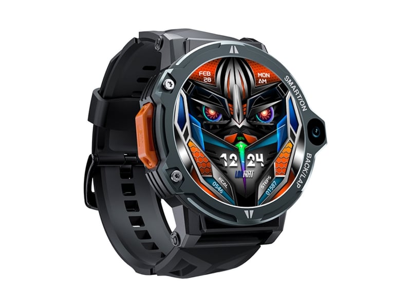 (noir) montre connectée de 1,54 pouce avec 4g+64g, android 8.1, double caméra et emplacement pour carte sim indépendant. - Conforama A
